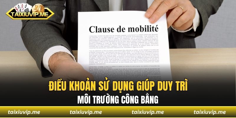 Điều khoản sử dụng giúp duy trì môi trường công bằng